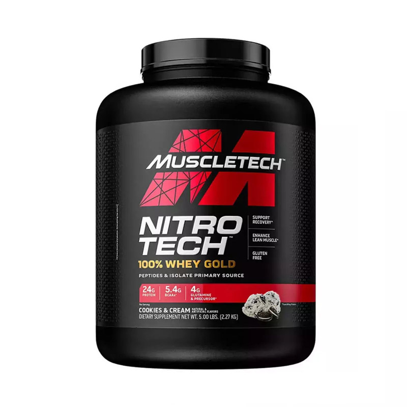 MuscleTech - Nitro Tech 100% Whey Gold Cookies & Cream 2270gr