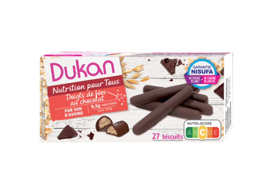 Dukan - Μπισκότα Βρώμης με Επικάλυψη Μαύρης Σοκολάτας 150gr